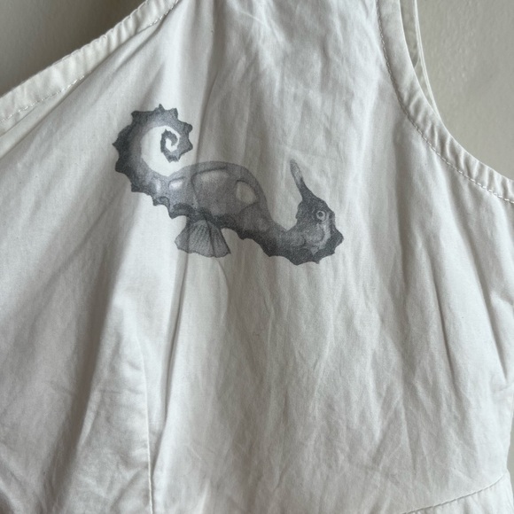 ONLY White Seahorse/Seashell Bubble Blouse - Picture 8 of 11